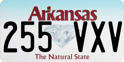 AR license plate 255VXV