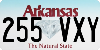 AR license plate 255VXY