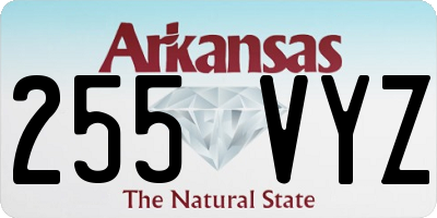 AR license plate 255VYZ