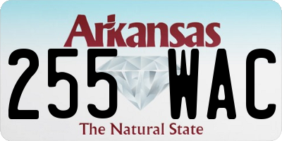 AR license plate 255WAC