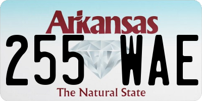AR license plate 255WAE