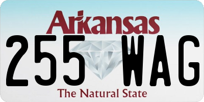 AR license plate 255WAG