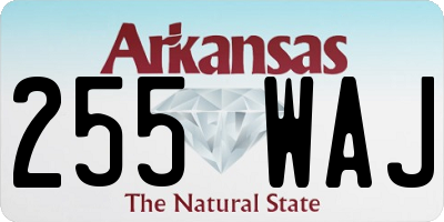 AR license plate 255WAJ