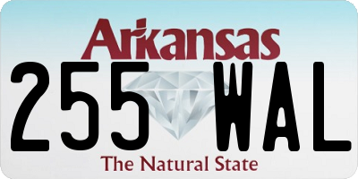 AR license plate 255WAL