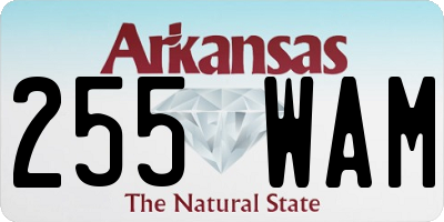 AR license plate 255WAM