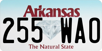 AR license plate 255WAO
