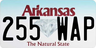 AR license plate 255WAP