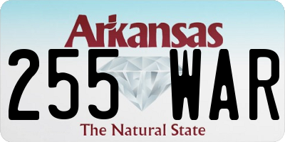 AR license plate 255WAR