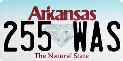 AR license plate 255WAS