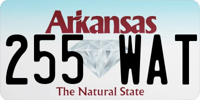 AR license plate 255WAT