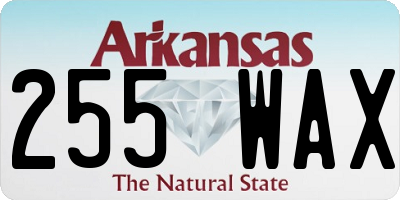 AR license plate 255WAX