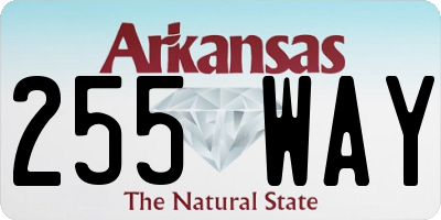 AR license plate 255WAY