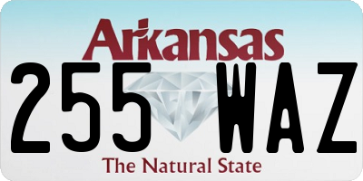 AR license plate 255WAZ