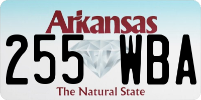 AR license plate 255WBA