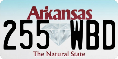 AR license plate 255WBD