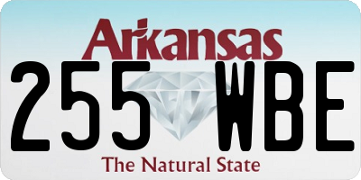 AR license plate 255WBE