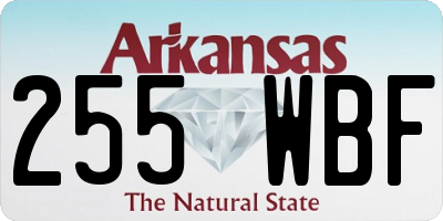 AR license plate 255WBF