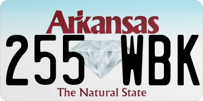 AR license plate 255WBK