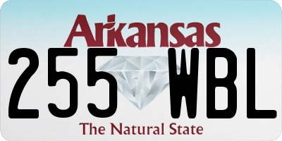 AR license plate 255WBL