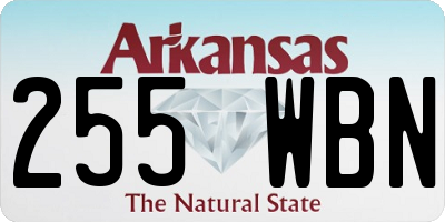 AR license plate 255WBN