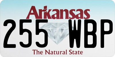 AR license plate 255WBP