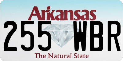 AR license plate 255WBR