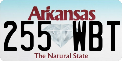 AR license plate 255WBT