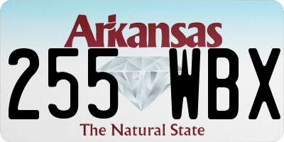 AR license plate 255WBX