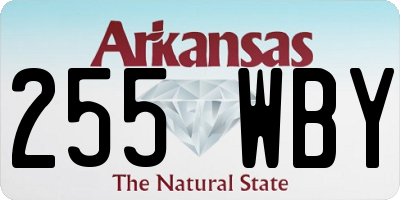 AR license plate 255WBY