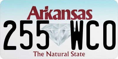 AR license plate 255WCO