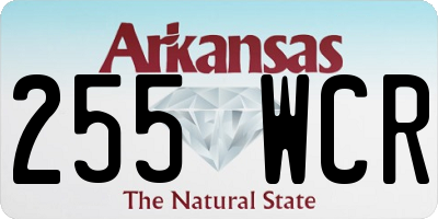 AR license plate 255WCR