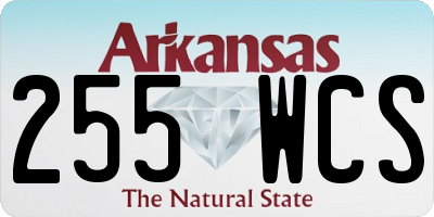 AR license plate 255WCS