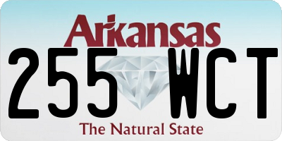 AR license plate 255WCT