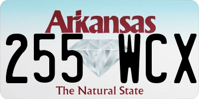 AR license plate 255WCX