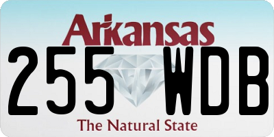 AR license plate 255WDB