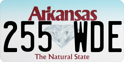 AR license plate 255WDE