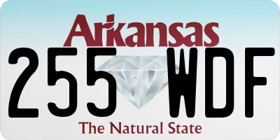AR license plate 255WDF
