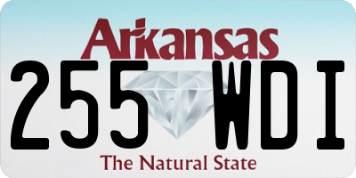 AR license plate 255WDI