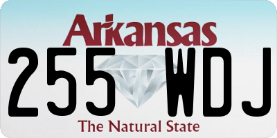 AR license plate 255WDJ