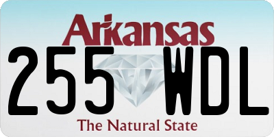AR license plate 255WDL