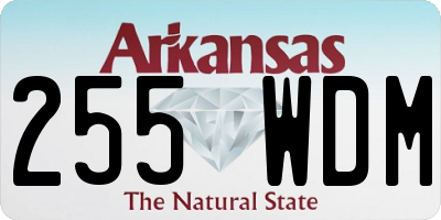 AR license plate 255WDM
