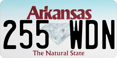 AR license plate 255WDN