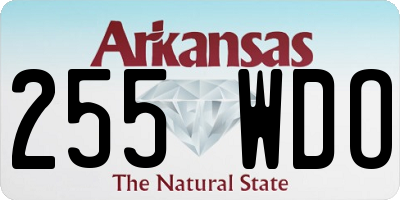 AR license plate 255WDO