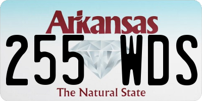 AR license plate 255WDS