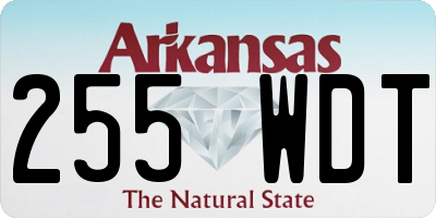 AR license plate 255WDT