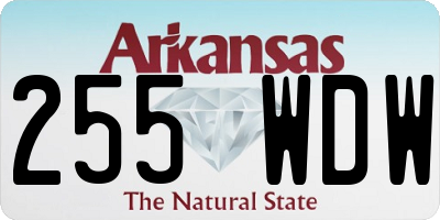 AR license plate 255WDW