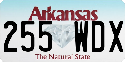 AR license plate 255WDX