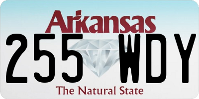 AR license plate 255WDY
