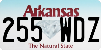 AR license plate 255WDZ