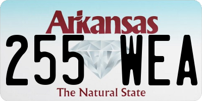 AR license plate 255WEA